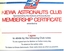 Kiewa Astronauts Club Membership Certificate