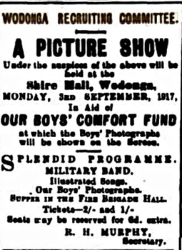 Wodonga And Towong Sentinel Advertisement
