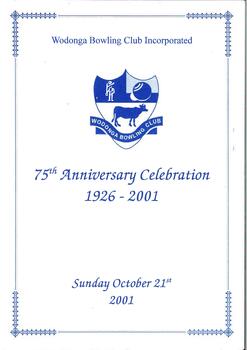 75th Anniversary  Program October 2001