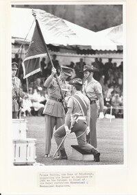 Mixed media - Presentation of Prince Philip's Banner to RAEME, 1986