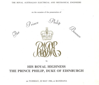 Program - Prince Philip Banner Presentation