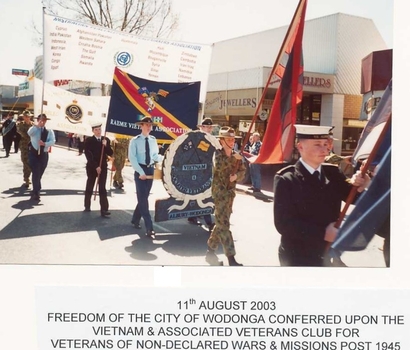Freedom of City Parade in Wodonga