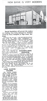 Article - New bank is very modern