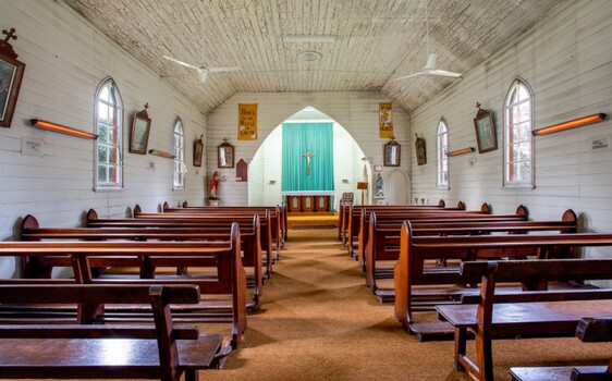 Inside St Francis Church, Bethanga
