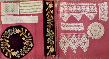 Sampler Page 1 - Embroidery and Crochet