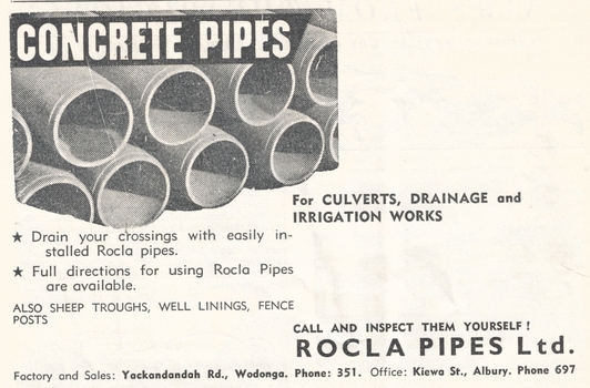ROCLA Newspaper Advertisement 1959