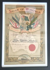 Driver Walter Ardern - Recognition of Service Certificate WWI