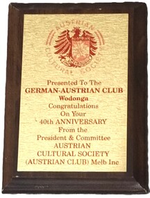 Wodonga German-Austrian Club 40th Anniversary 