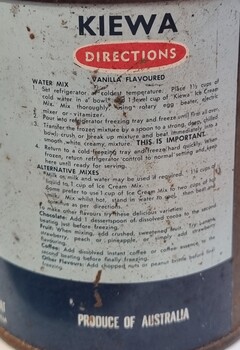 Kiewa Ice Cream Mix Directions