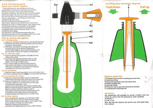 Clover Soda Syphon instructions page 2