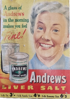 Andrews Liver Salt Advertising Sign