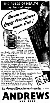 Andrews Liver Salt Advert 1940