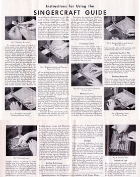 SingerCraft Guide instruction booklet