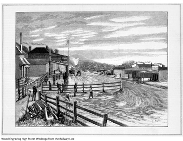 High Street Wodonga from the Railway Line