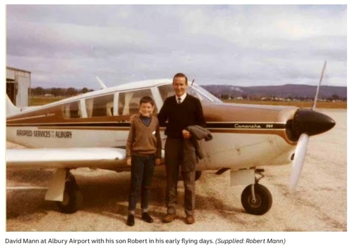 David Mann and son Robert at Albury