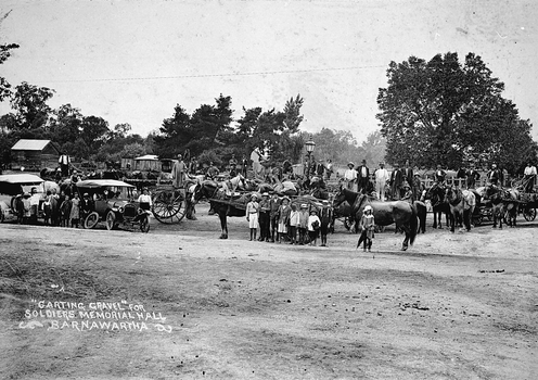 Carting gravel for Barnawartha Memorial Hall