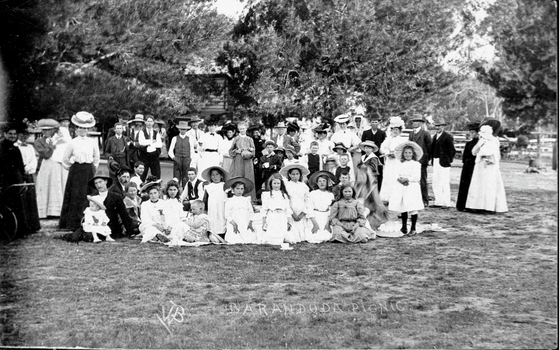 A large gathering of people at Baranduda picnic