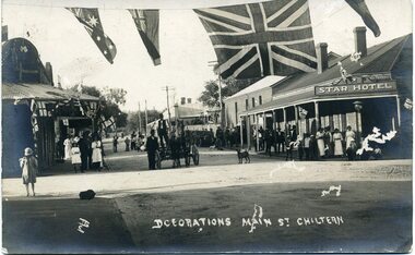 Decorations in Main Street, Chiltern  1915