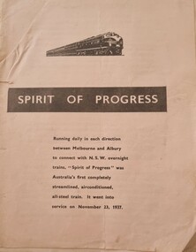Spirit of Progress, Front Cover