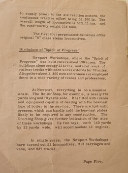 Spirit of Progress, Page Five