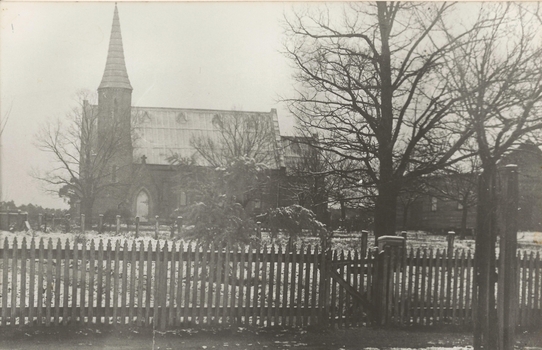 Snow on St Pauls Church of England, Chiltern 1922