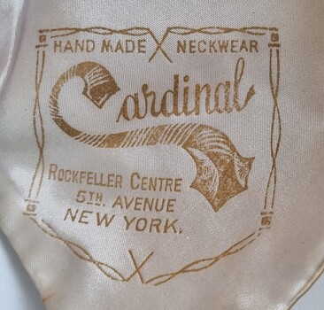 Cardinal Brand name on Footballer tie