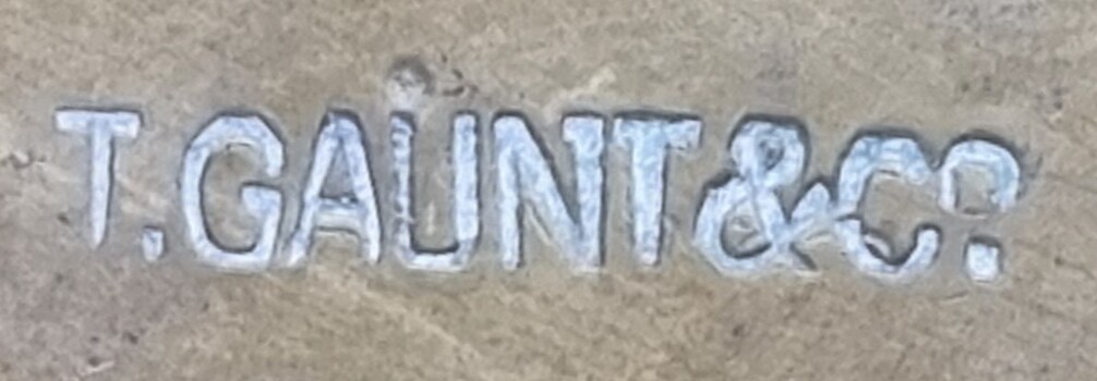 T. Gaunt & Co Mark under base
