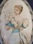 Painting of young woman on mirror