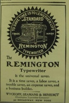Advertisement - Remington  Standard Typwriter