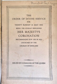 Order of Divine Service Coronation Service