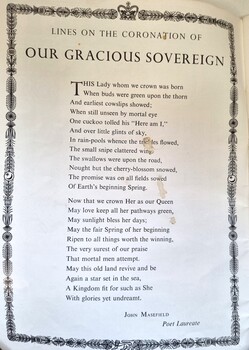 Coronation Poem written by the Poet Laureate