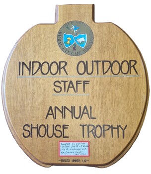 Annual Trophy in shape of toilet lid