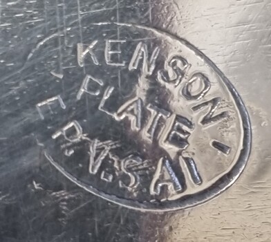 Kenson Plate EPNS A1 Company Mark beneath teapot