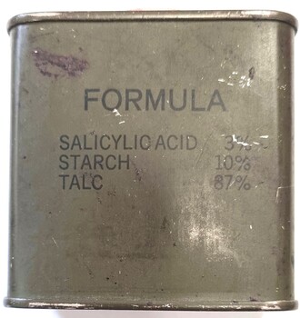 Foot powder formula and measurements