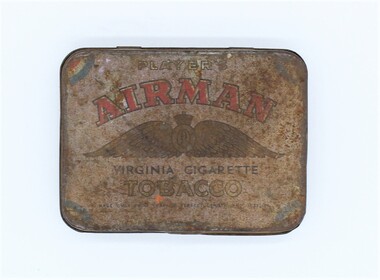 Cigarette tobacco tin, Player's Airman, 1930, to 50,s