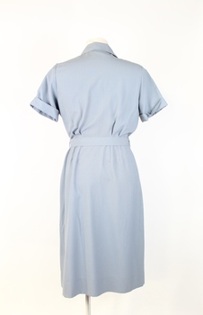 Mid-length shift dress in light grey-blue