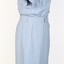 Mid-length shift dress in light grey-blue