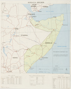 Map - Map Somalia Region, 1992