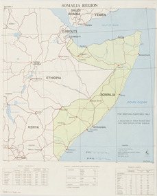 Map - Map Somalia Region, 1992