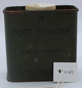 Foot powder containter X3, June 1971