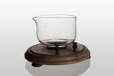 Glass Bowl & Wooden Base