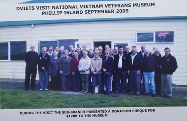Colour photograph of members' visit to National Vietnam Veterans Museum, Phillip Island, 2005.