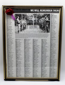 A Listing of soldiers Killed In Action, Vietnam.