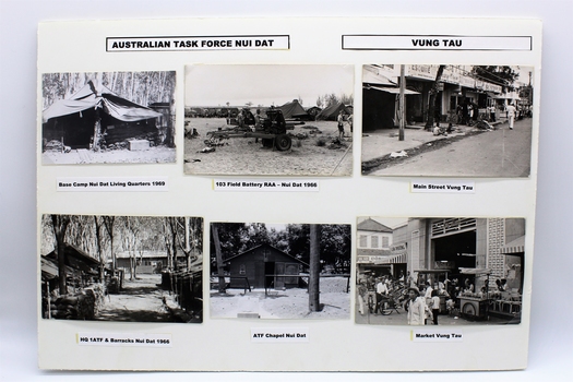 Five photographs of Australian Task Force, Nui Dat and of Vungtau.