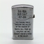 Period metal cigarette lighter; engraving of bird and girl on one side and text on reverse side. 