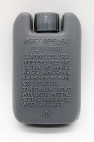 Army Issue: bottle of insect repellant.