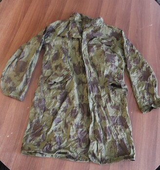 The waterproof jacket was an important part of the soldiers clothing in the monsoon season.