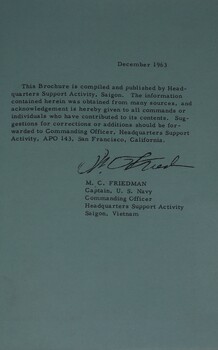 This booklet gave Armed Forces a  a detailed reference for rules and behaviour whilst serving in Vietnams