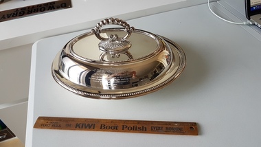 Silver Dish, Walker & Hall, Sterling Silver Serving Dish with lid, c.1905