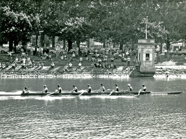 Black and white photograph, 01 Maiden VIII won 4 races, 1967, 1967